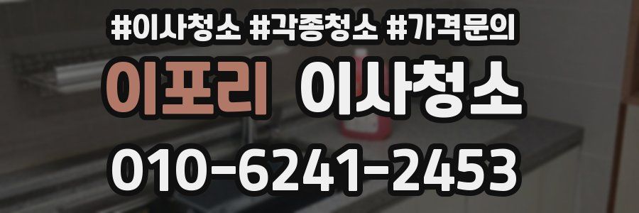 이포리 이사청소