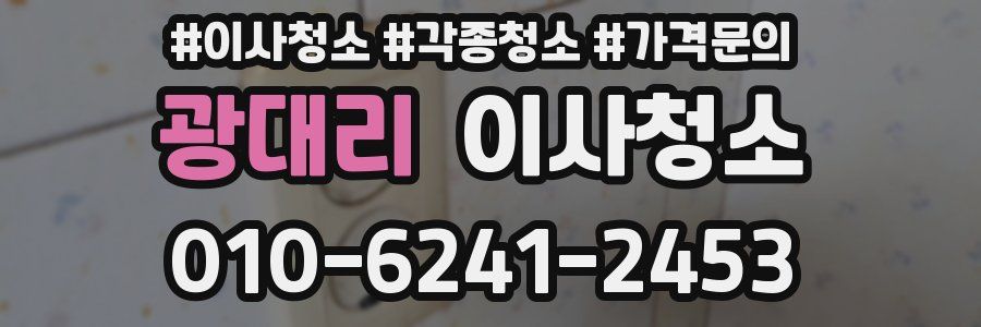 광대리 이사청소