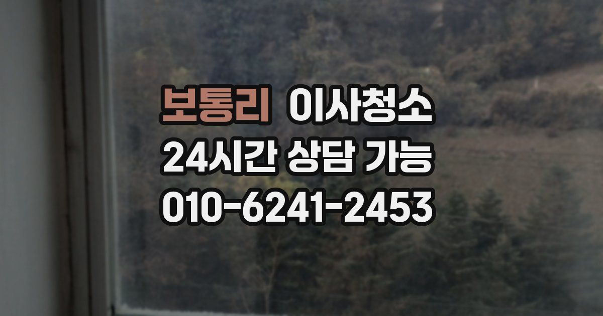 보통리 입주청소