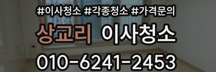 상교리 이사청소