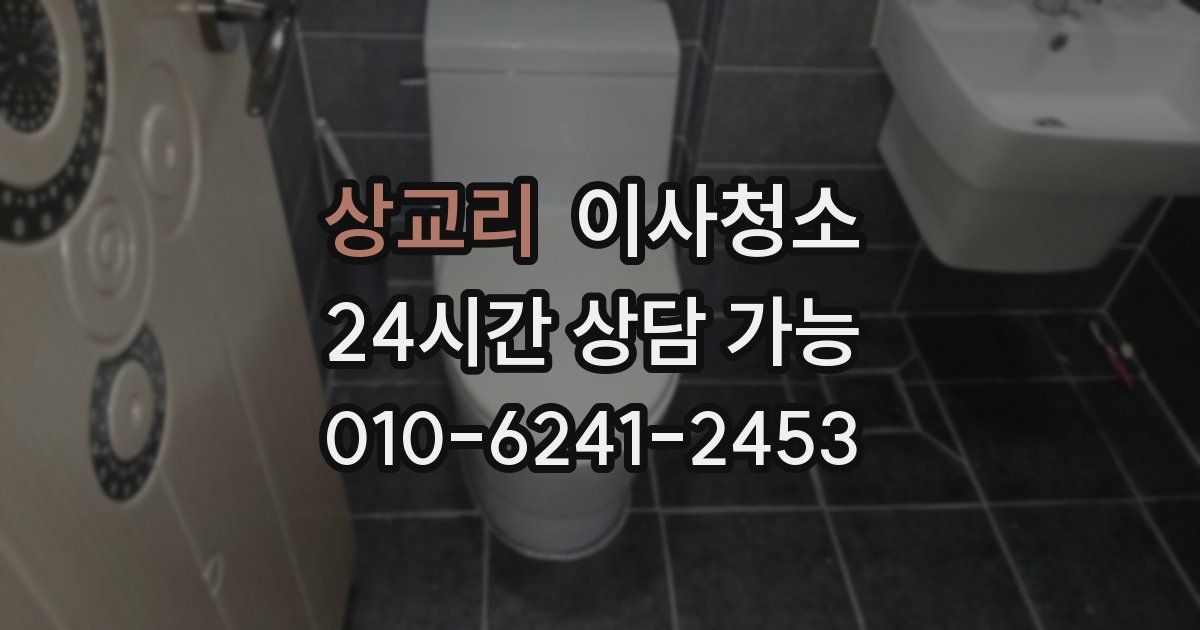 상교리 입주청소