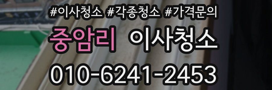 중암리 이사청소