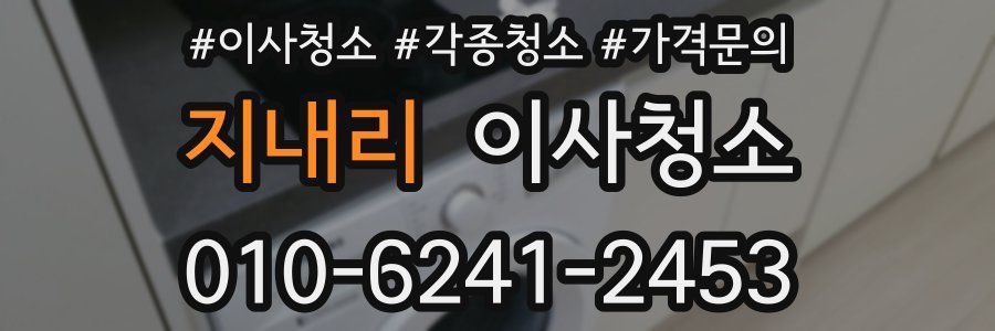지내리 이사청소