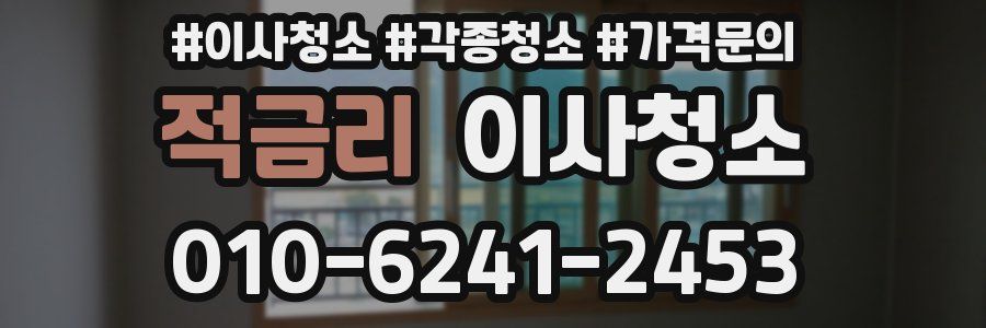 적금리 이사청소