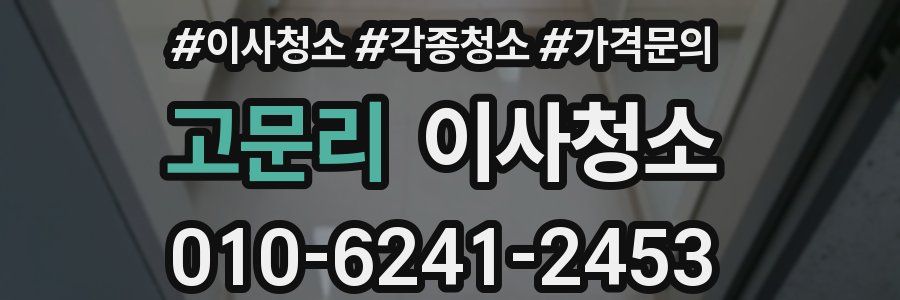 고문리 이사청소