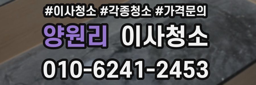 양원리 이사청소