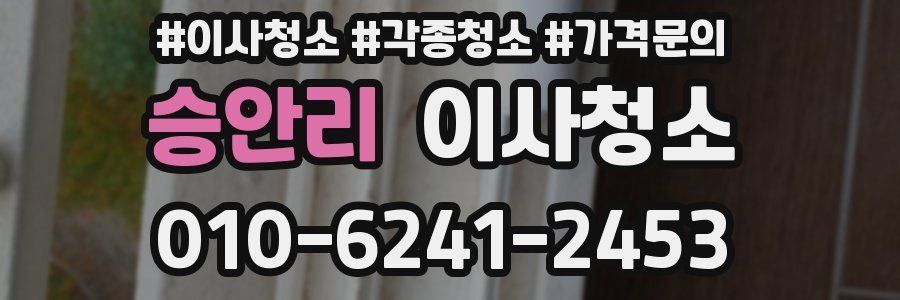 승안리 이사청소