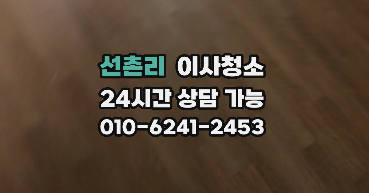 선촌리 입주청소