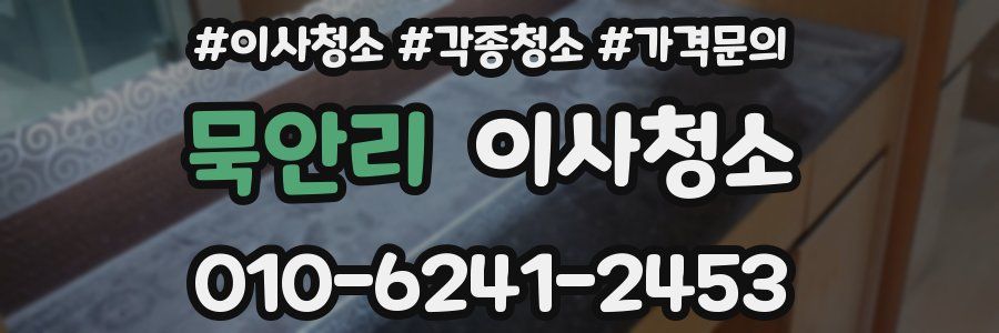 묵안리 이사청소