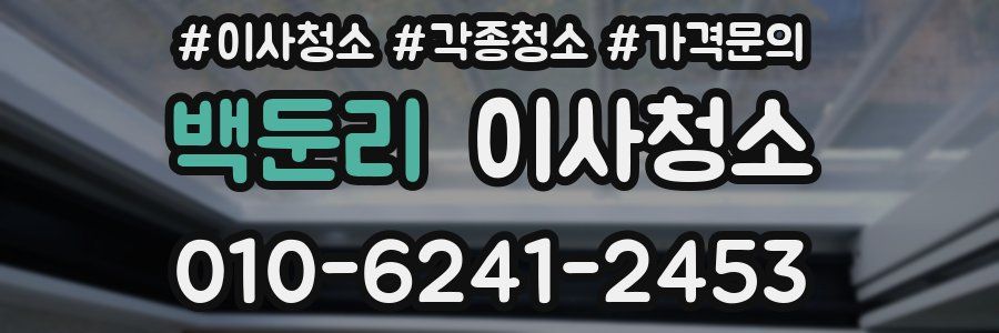 백둔리 이사청소