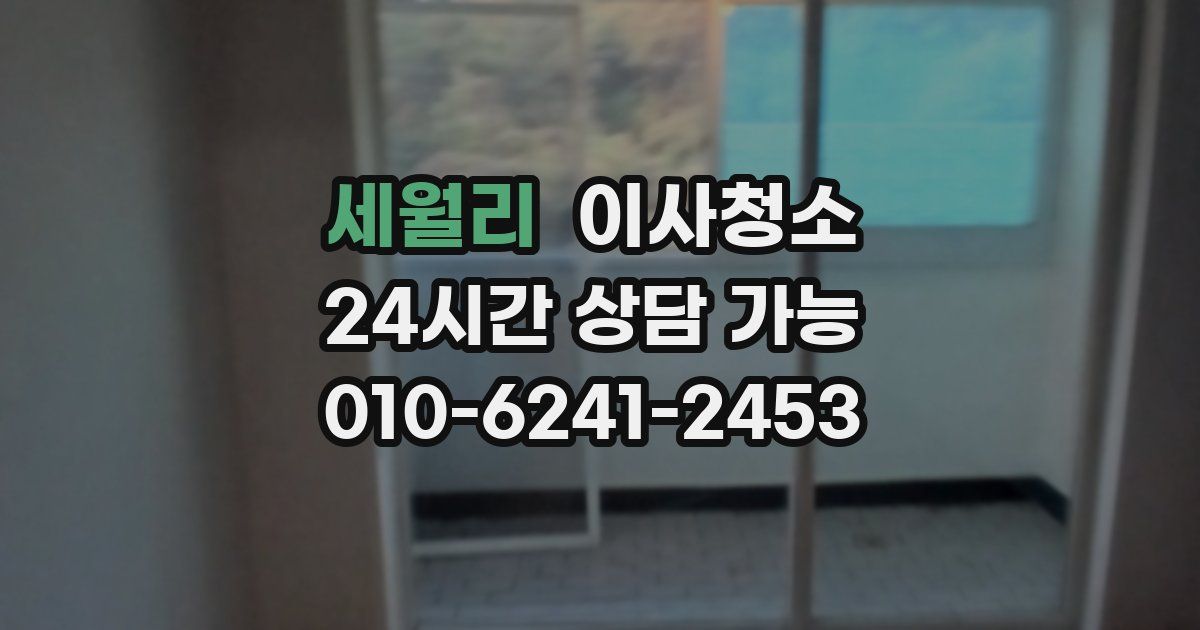 세월리 입주청소