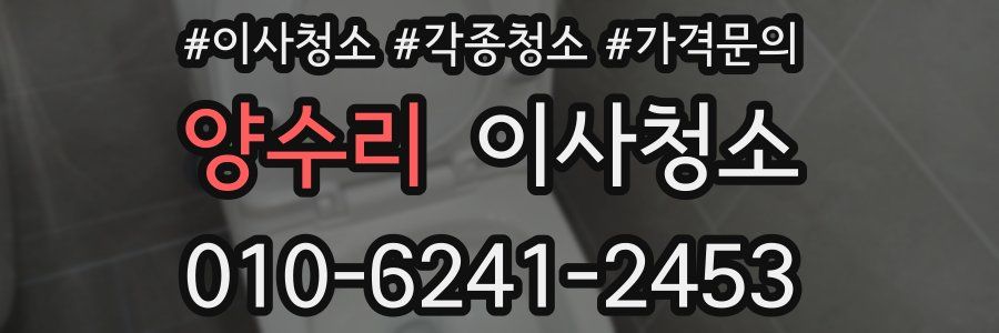 양수리 이사청소