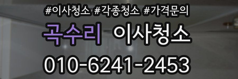 곡수리 이사청소