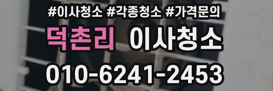 덕촌리 이사청소