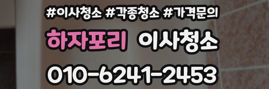 하자포리 이사청소
