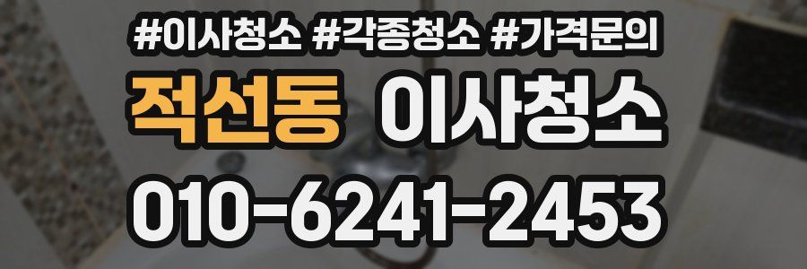 적선동 이사청소