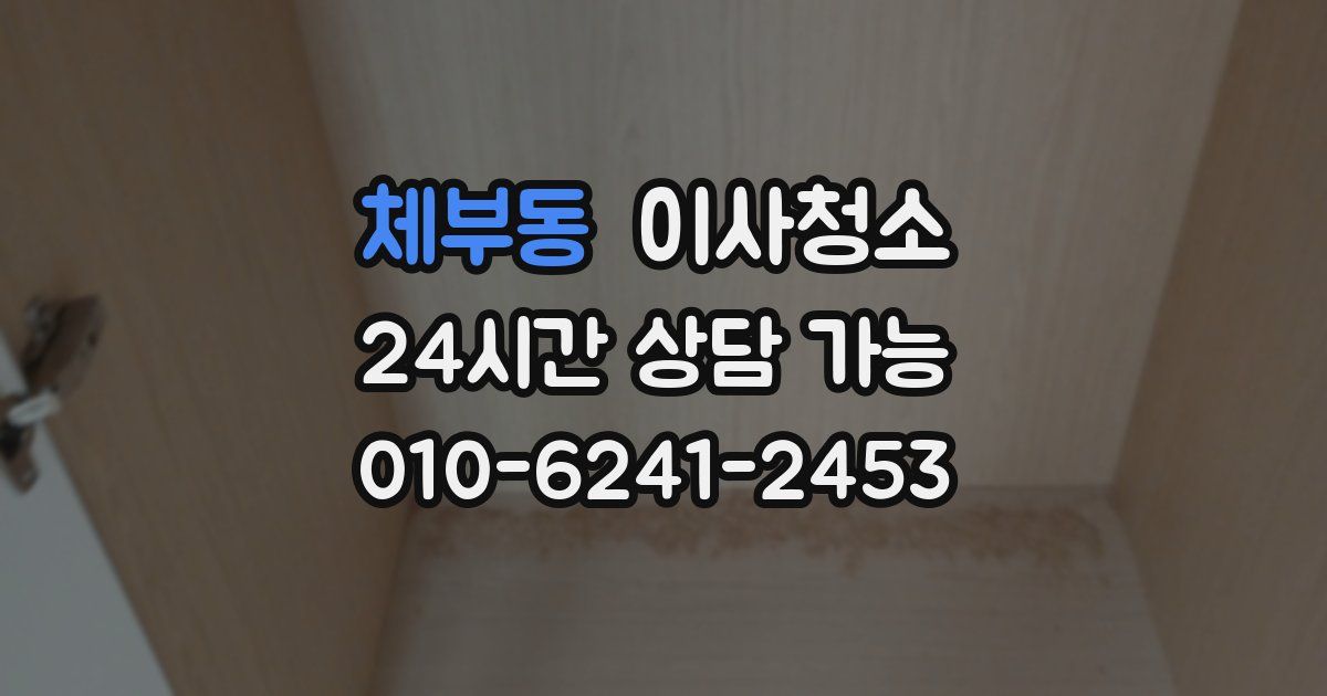 체부동 입주청소