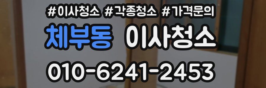 체부동 이사청소