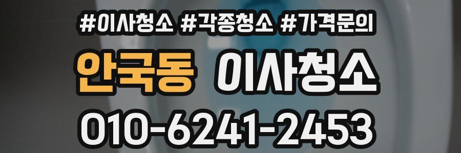 안국동 이사청소