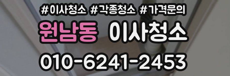 원남동 이사청소