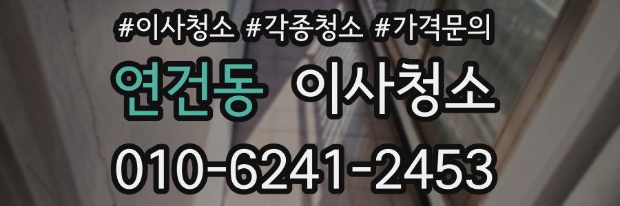 연건동 이사청소