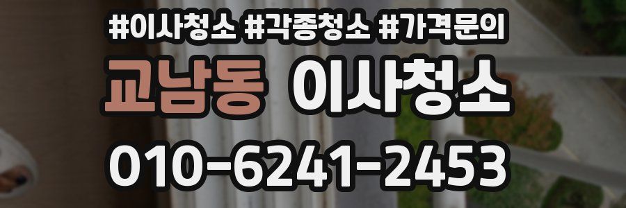 교남동 이사청소
