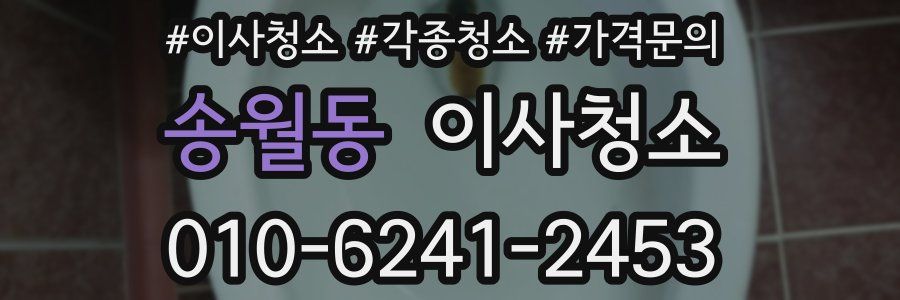 송월동 이사청소