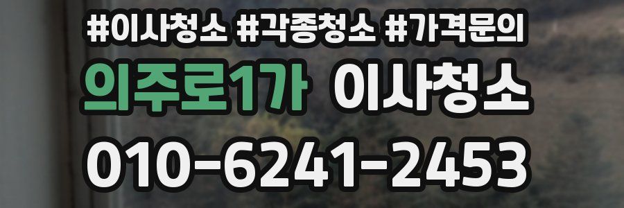 의주로1가 이사청소