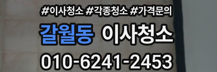 갈월동 이사청소