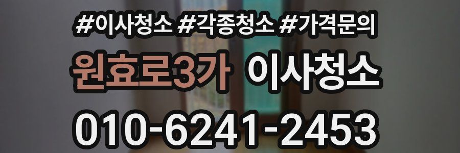 원효로3가 이사청소