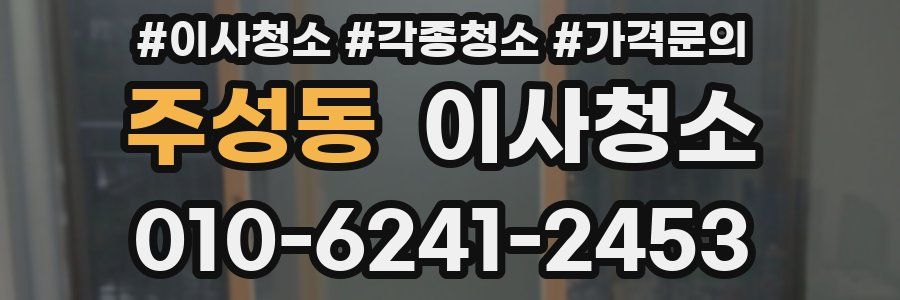 주성동 이사청소