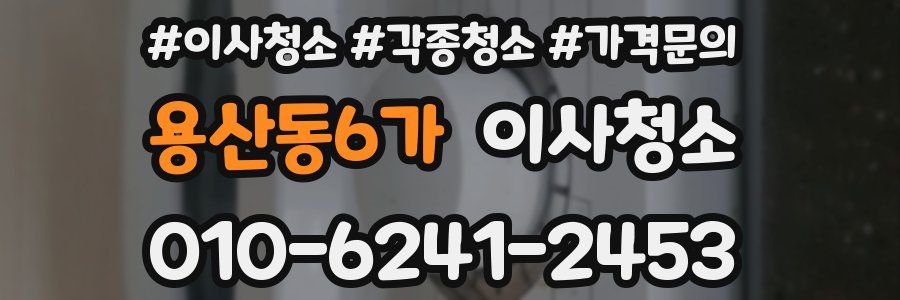 용산동6가 이사청소