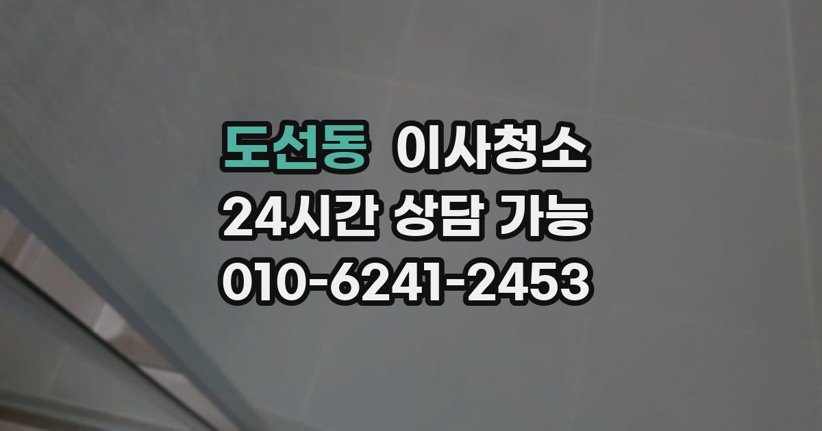 도선동 입주청소