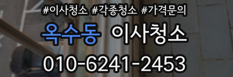 옥수동 이사청소