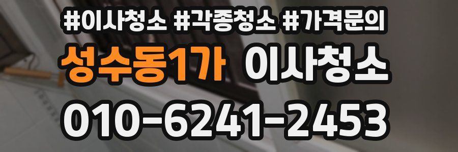 성수동1가 이사청소