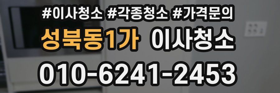 성북동1가 이사청소