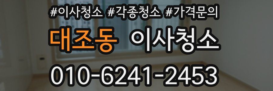 대조동 이사청소