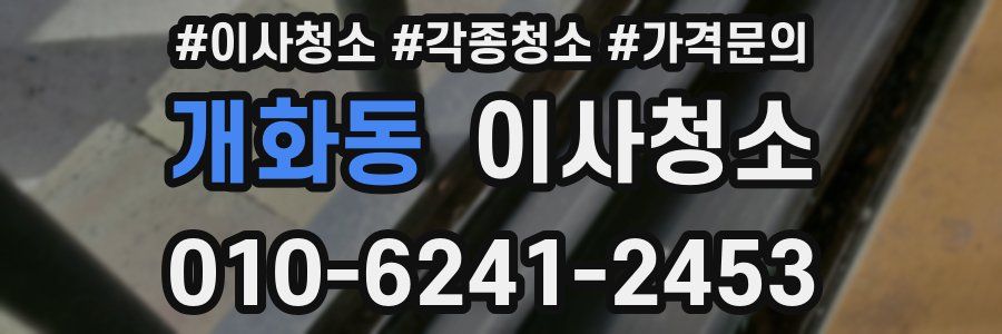 개화동 이사청소