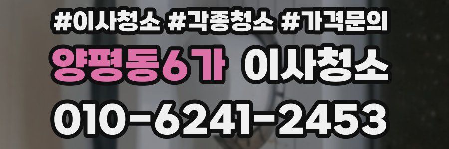 양평동6가 이사청소
