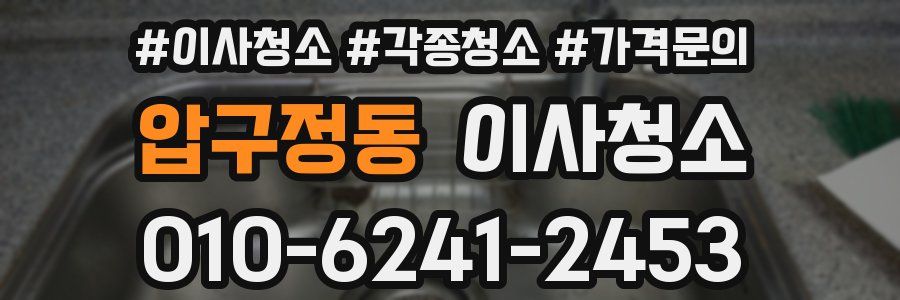 압구정동 이사청소