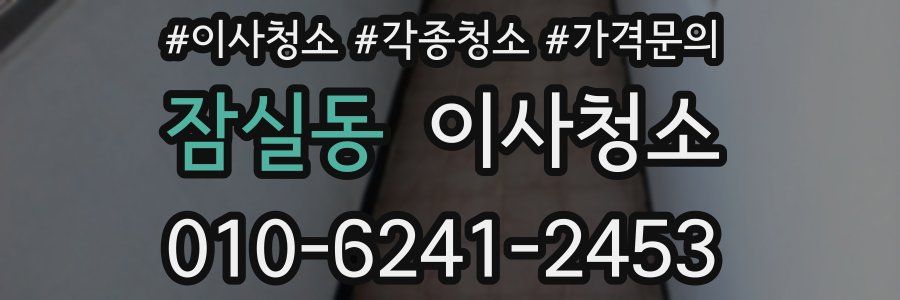 잠실동 이사청소