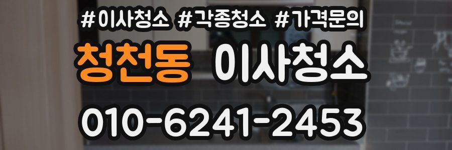 청천동 이사청소