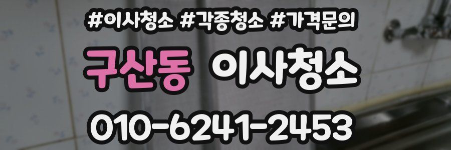 구산동 이사청소