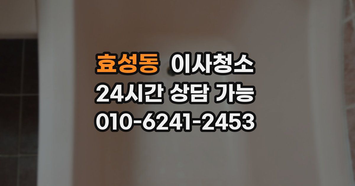 효성동 입주청소