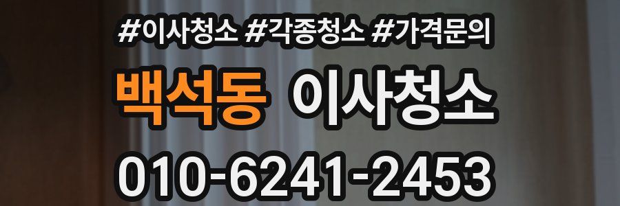 백석동 이사청소