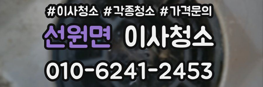 선원면 이사청소