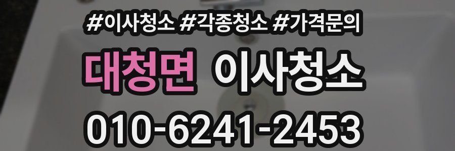 대청면 이사청소