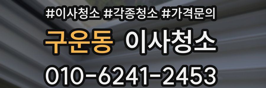 구운동 이사청소