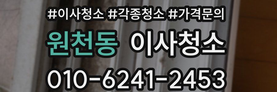 원천동 이사청소