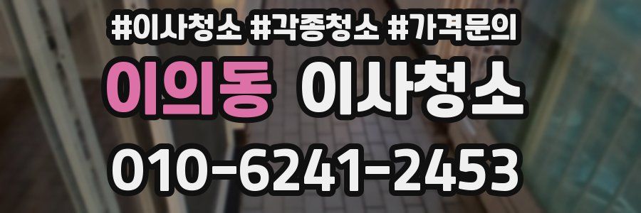 이의동 이사청소